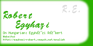 robert egyhazi business card